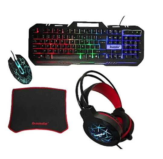 TECLADO Y MOUSE USB CON AURICULAR Y PAD DE MOUSE SEISA DNG-11 KIT GAMER - Imagen 4