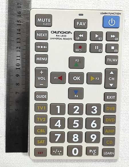 CONTROL REMOTO UNIVERSAL PARA TV Y OTROS DISPOSITIVOS CHUNGHOP RM-L850 MODELO JUMBO CON COPIA DE FUNCIONES - Imagen 9