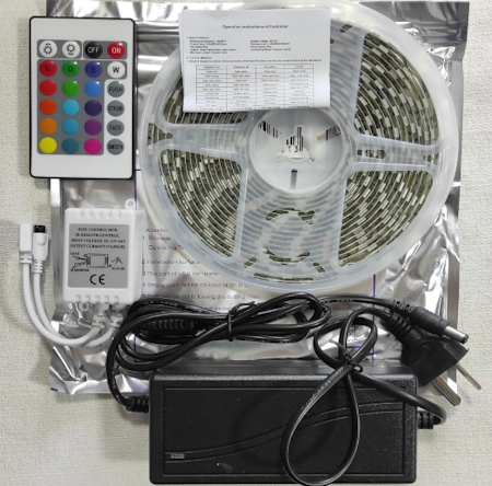 KIT TIRA DE LED RGB SILICONADA 12VSMD5050 EN ROLLO DE 5 METROS, CALIDAD PREMIUM CON CONTROL REMOTO, CONTROLADORA RGB Y FUENTE DE 12V 6A LISTO PARA FUNCIONAR - Imagen 2