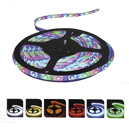 KIT TIRA DE LED RGB SILICONADA 12VSMD5050 EN ROLLO DE 5 METROS, CALIDAD PREMIUM CON CONTROL REMOTO, CONTROLADORA RGB Y FUENTE DE 12V 6A LISTO PARA FUNCIONAR - Imagen 3