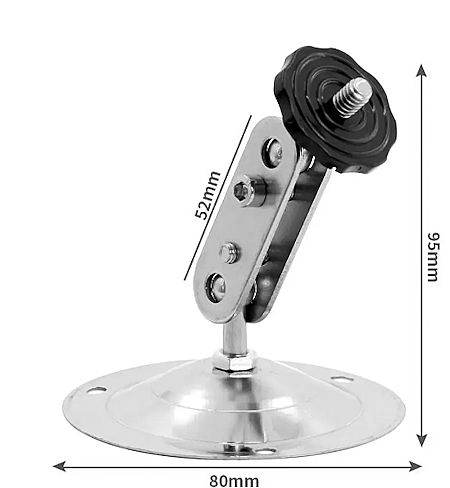 SOPORTE PARA CÁMARA DE SEGURIDAD XM-302 . METÁLICO, ARTICULADO DE MOVIMIENTO UNIVERSAL, INCLUYE MINI LLAVE ALLEN DE AJUSTE Y TARUGOS CON TORNILLOS - Imagen 3