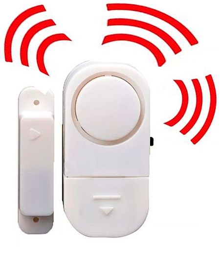 ALARMA ELECTROMAGNÉTICA PARA PUERTAS, VENTANAS, ETC. SONIDO FUERTE Y FÁCIL INSTALACIÓN EN MINUTOS